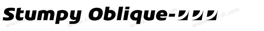 Stumpy Oblique字体转换